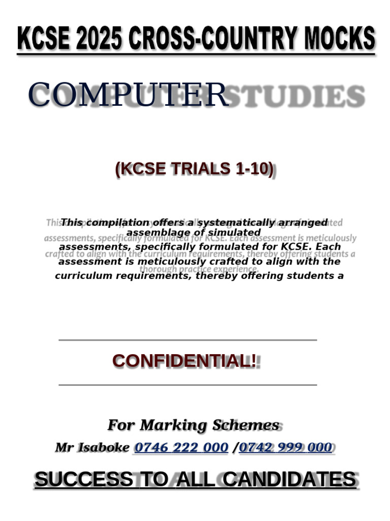 Kcse 2025 Computer Studies C-Country Mocks 2 | PDF | Operating System ...