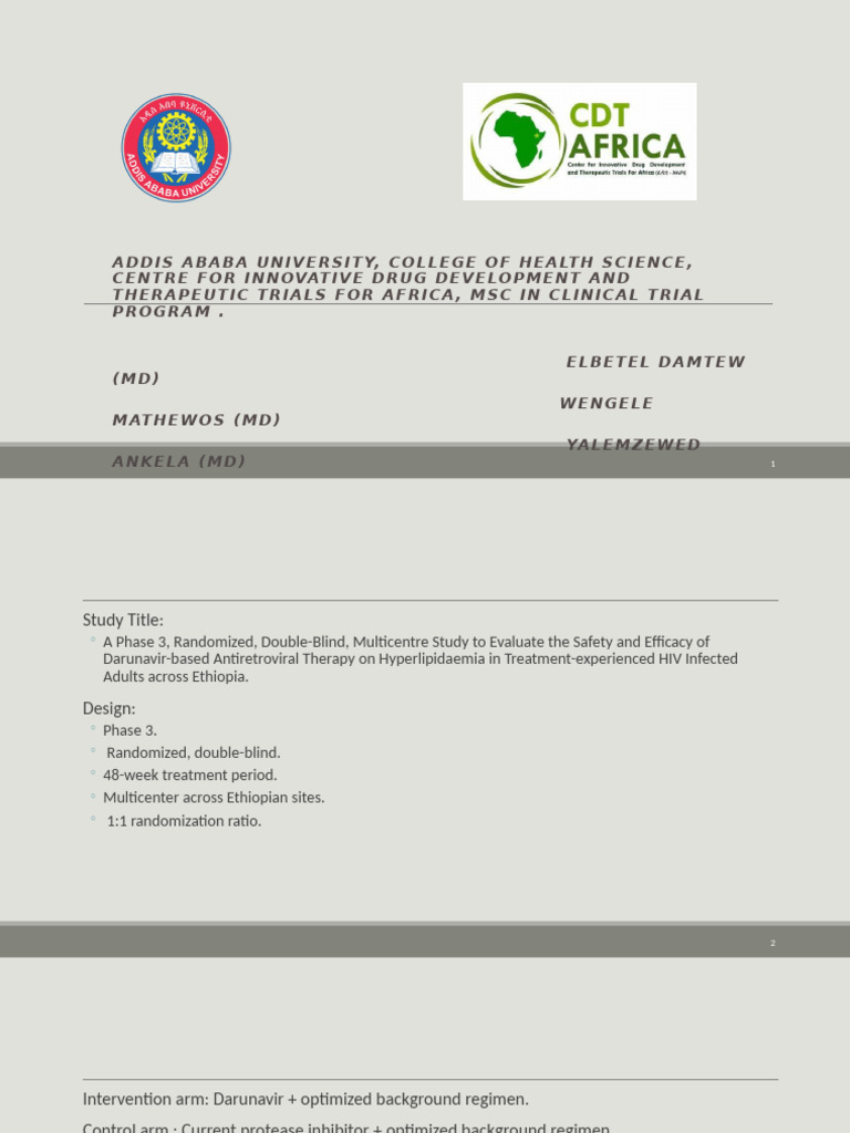 Clincal Trial Topic 1. | PDF | Management Of Hiv/Aids | High Density ...