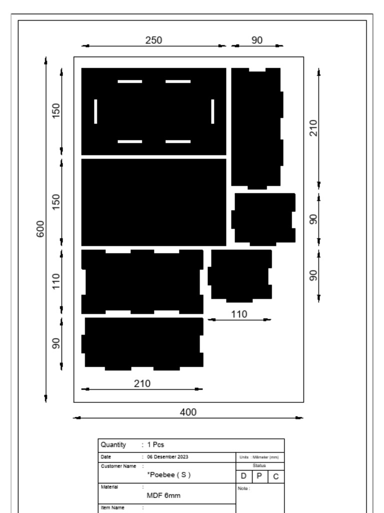 Approval Drawing Poebee - Part BOX MDF | PDF