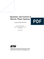 Dynamic Control of Electric Power Systems