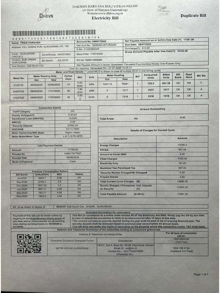 Electric Bill | PDF