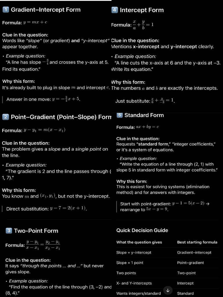 Math Notes | PDF