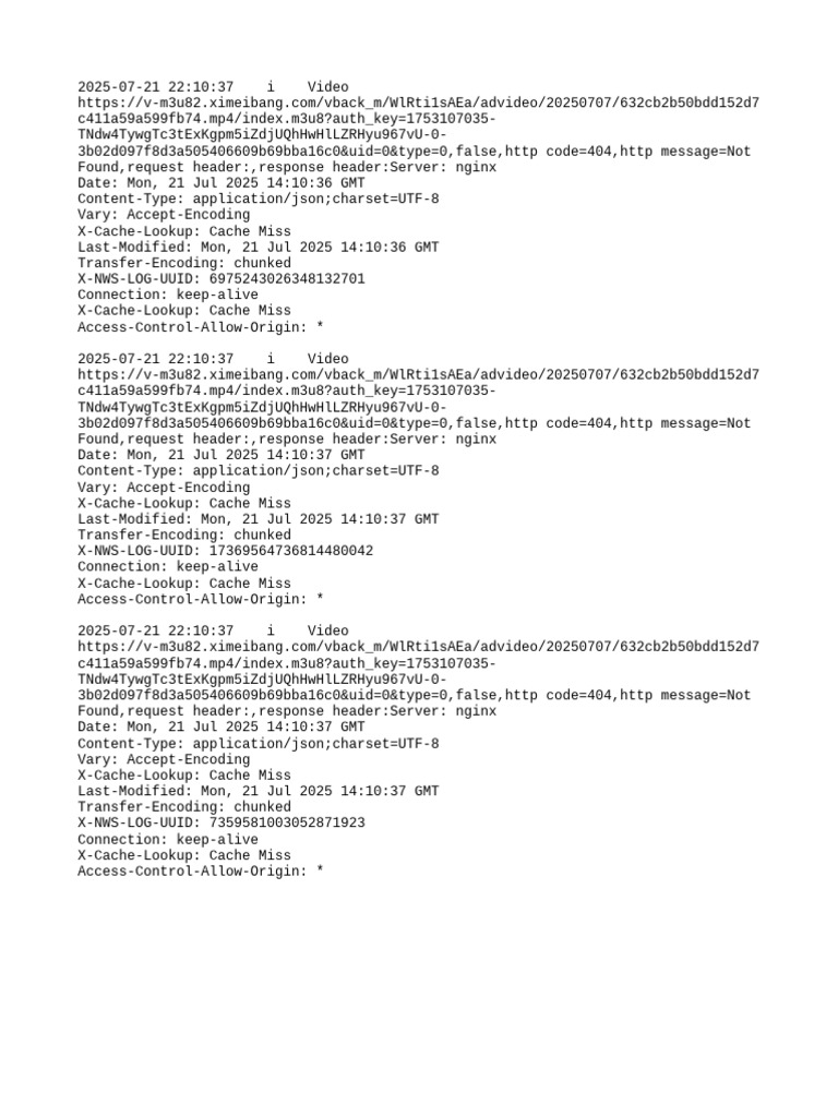 2025-07-21 Video Log | PDF