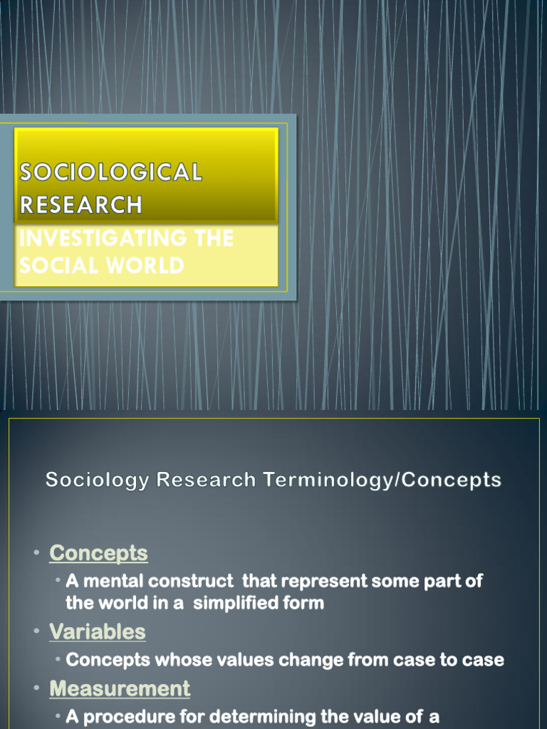 Key Concepts in Sociological Research | PDF