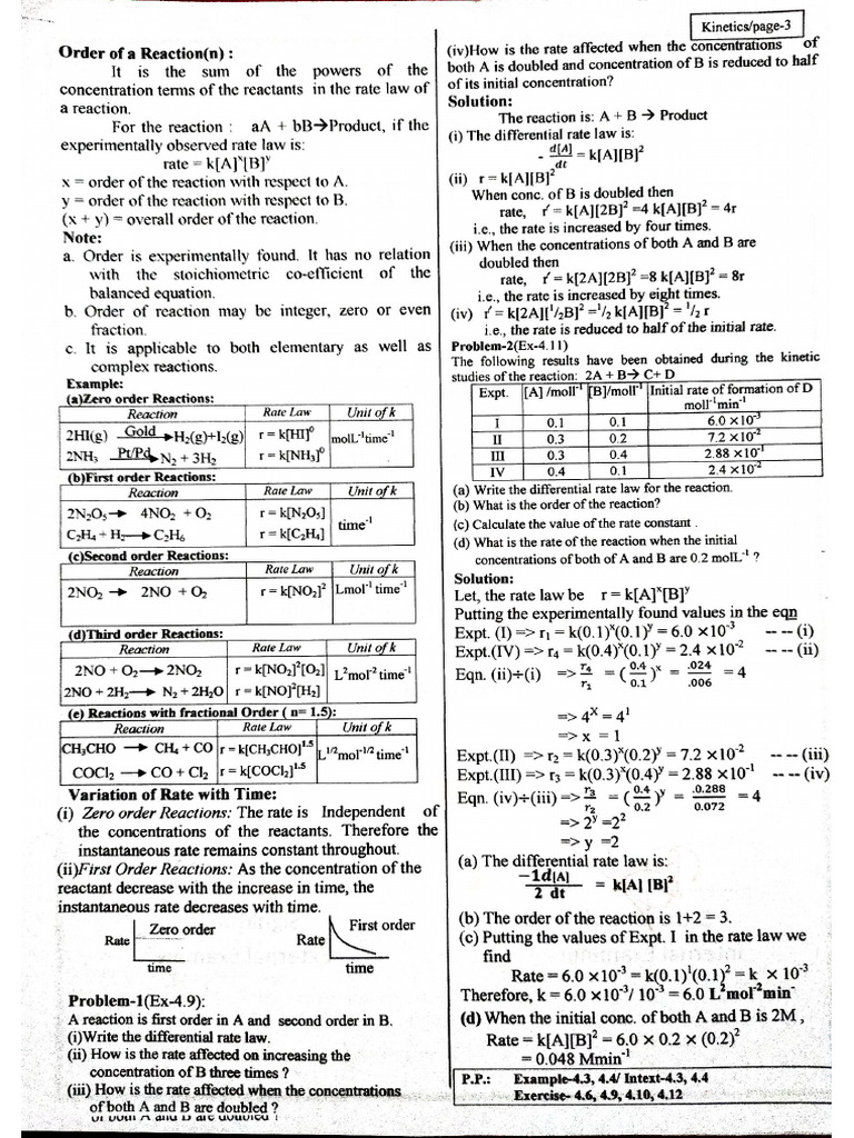 Kinetics 1 | PDF