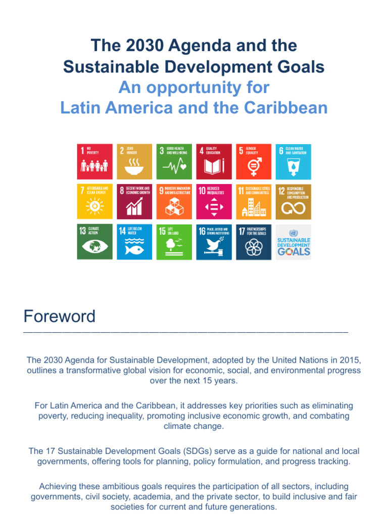 Sustainable Development Goals in LAC | PDF | Sustainability | Wash