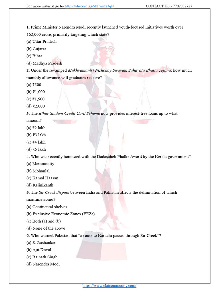 Current Affairs Quiz and Answers | PDF