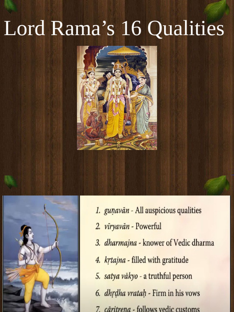 Lord Rama's Qualities | PDF | Rama | Sita
