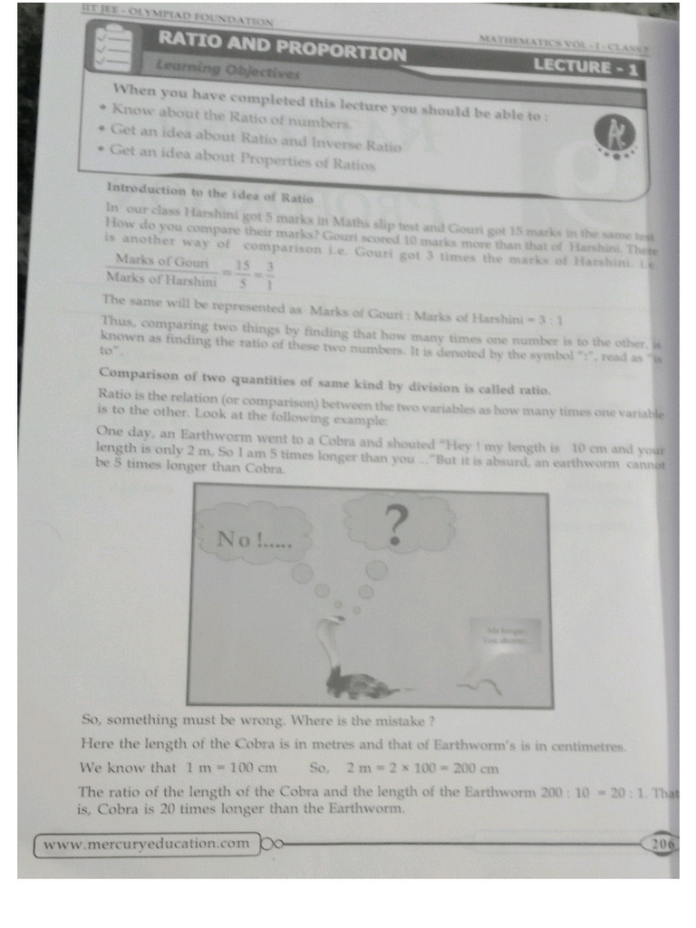 ratio and proportion class 7 IET book | PDF