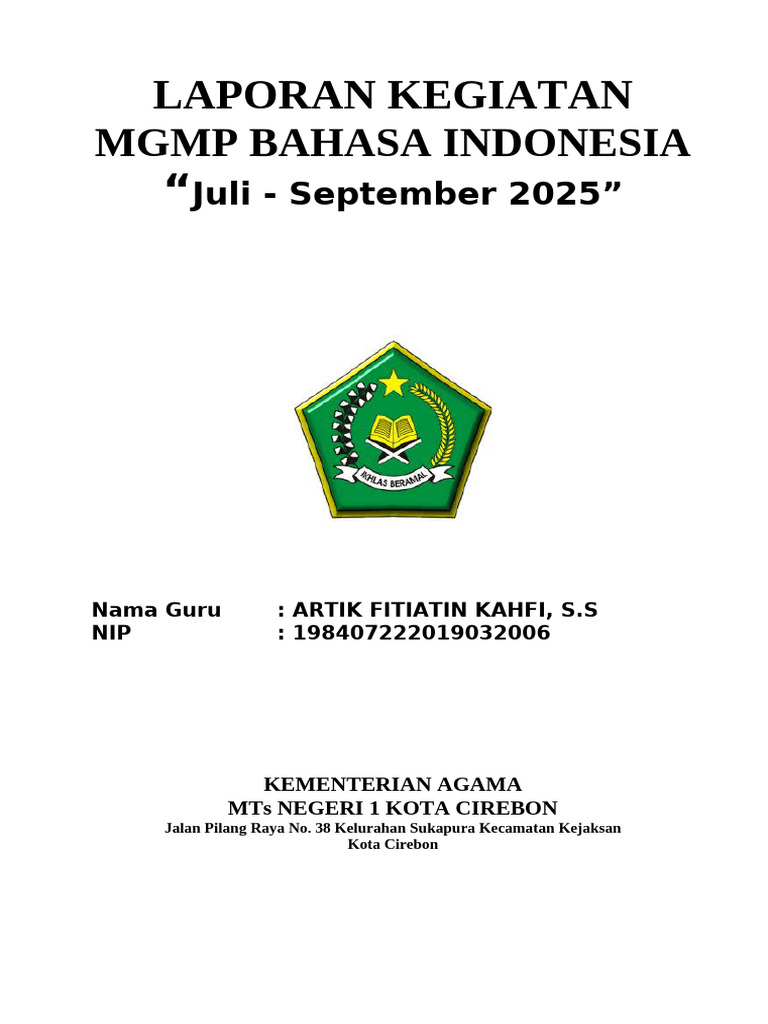 MGMP Bahasa Indonesia: Peningkatan Kualitas Pengajaran | PDF