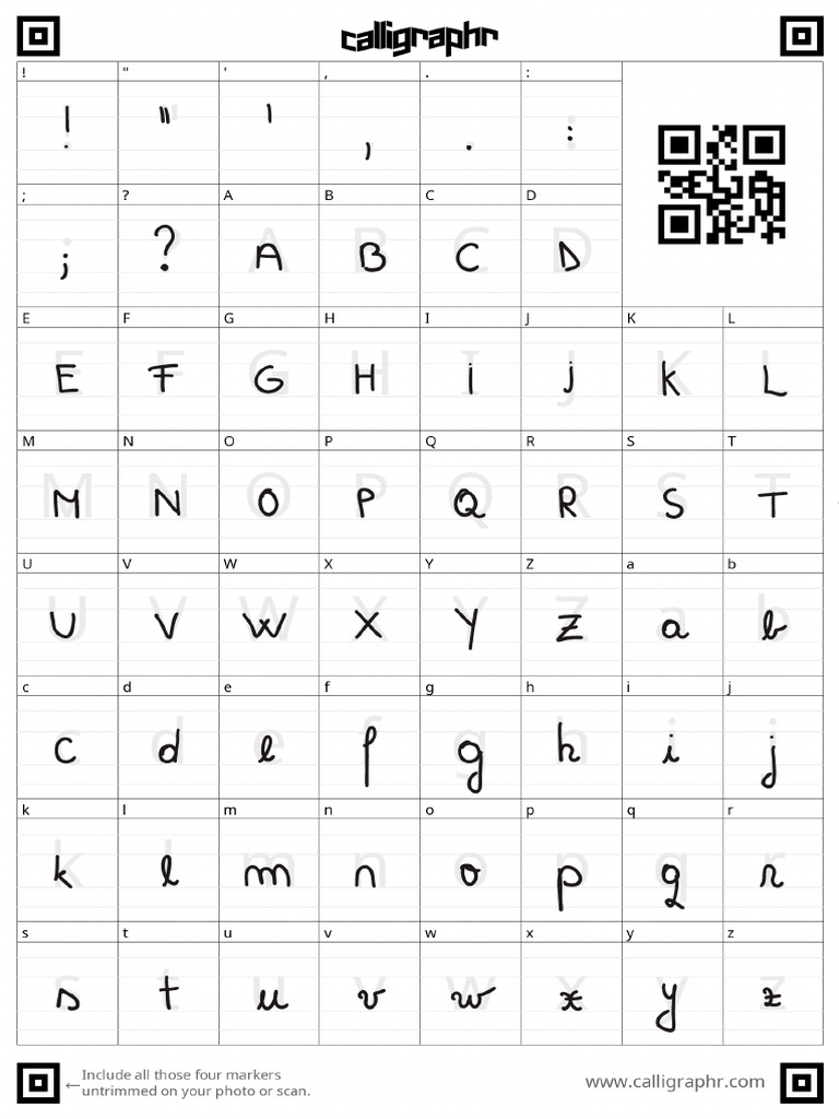 Calligraphr Template 1 | PDF