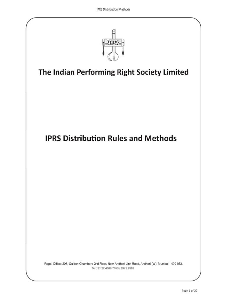 Distribution Rules Methods | PDF | Royalty Payment | Intellectual Property