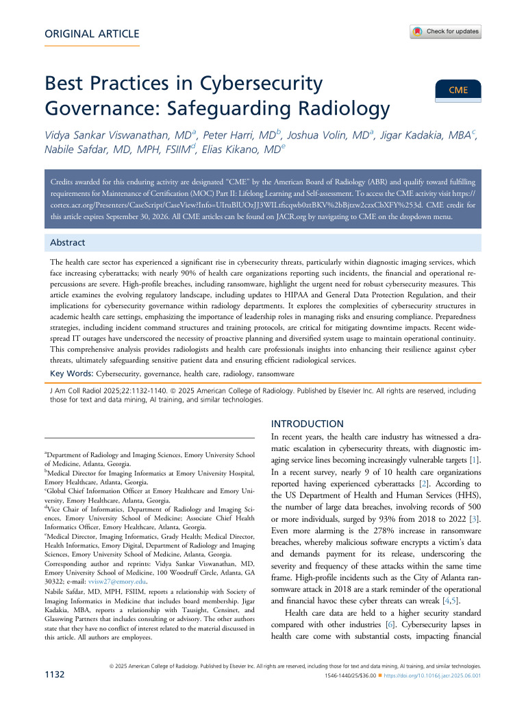 Best Practices in Cybersecurity Governance Safegu | PDF | Computer ...