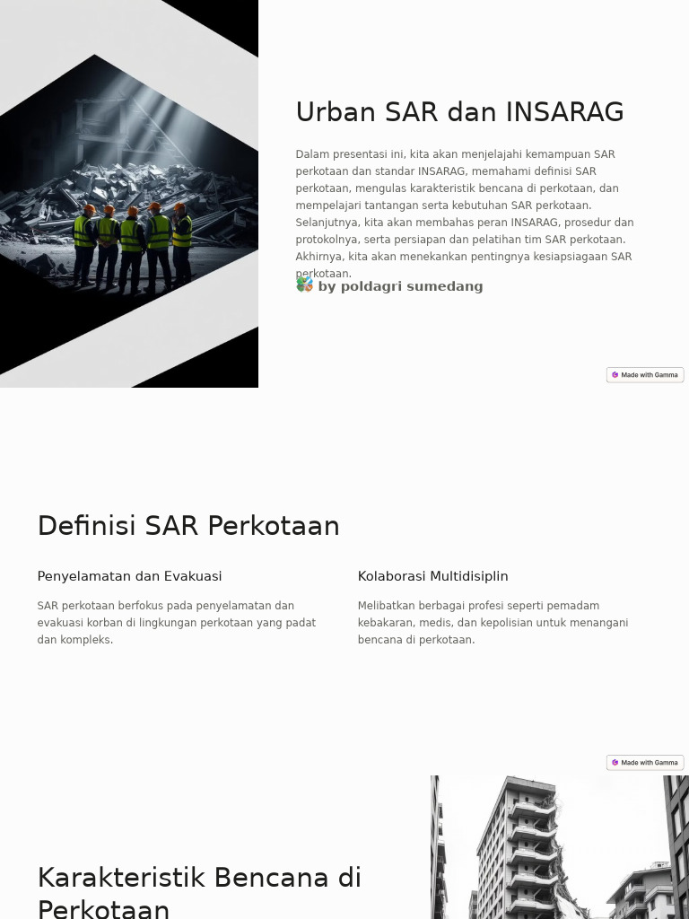 Urban Sar Dan Insarag | PDF