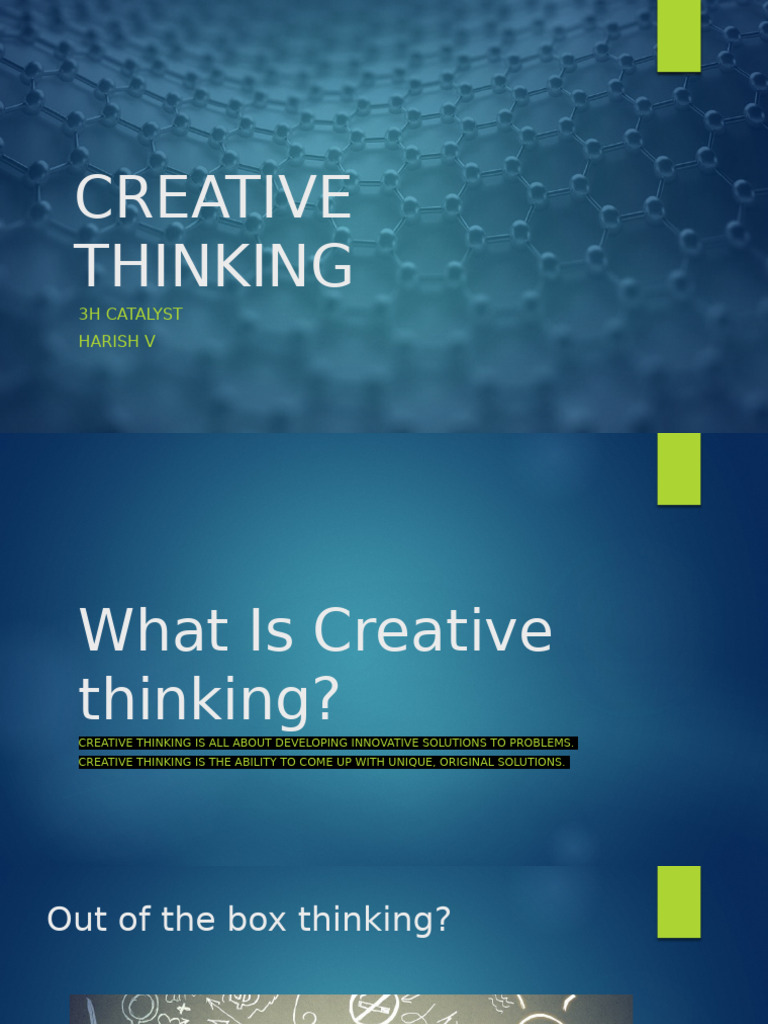 Creative Thinking - 1 | PDF