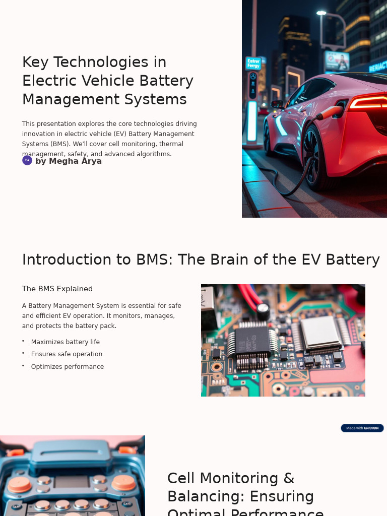 Key Technologies in EV Battery Management | PDF | Electricity ...