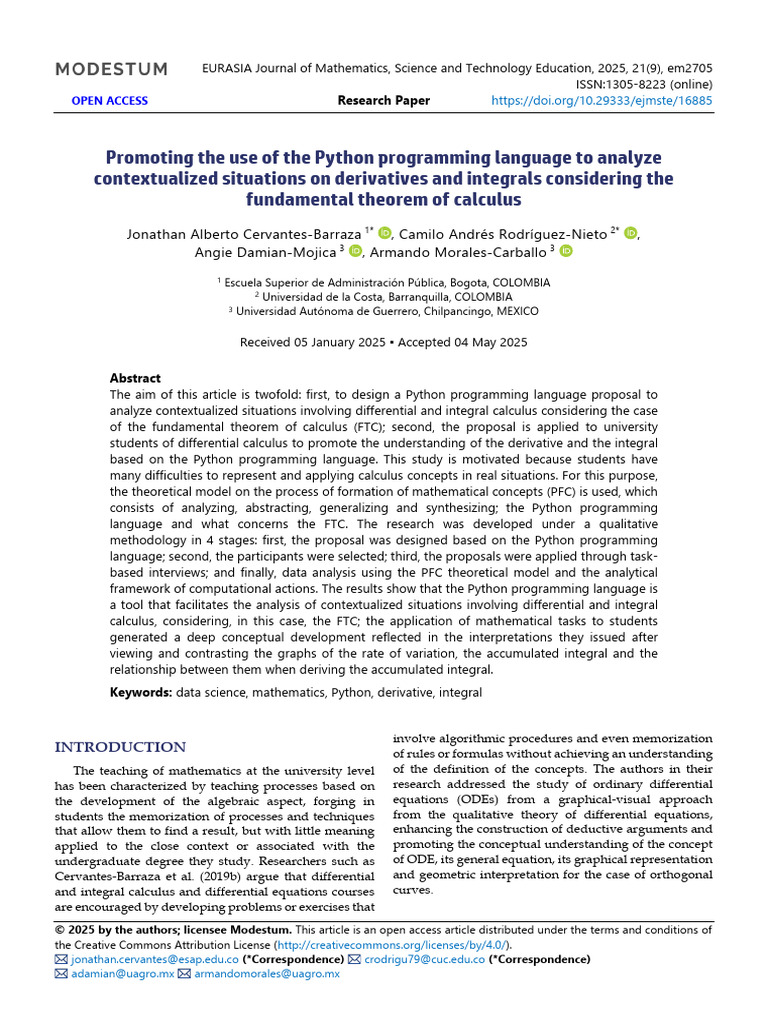 Promoting the Use of the Python Programming Language to Analyze ...