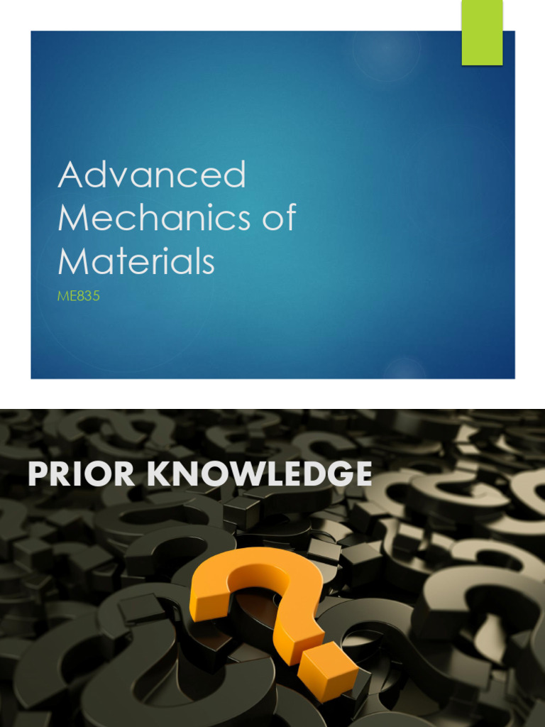 Advanced Mechanics of Materials Overview | PDF | Deformation ...