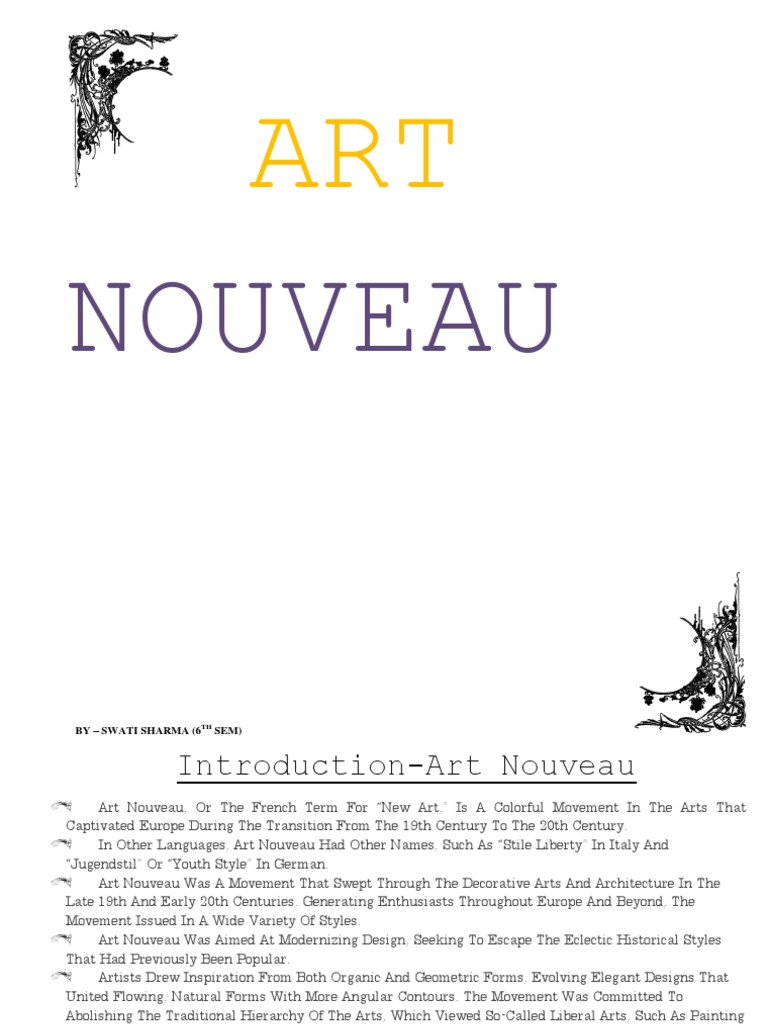 Key Designers of Art Nouveau | PDF | Art Nouveau | Gustav Klimt