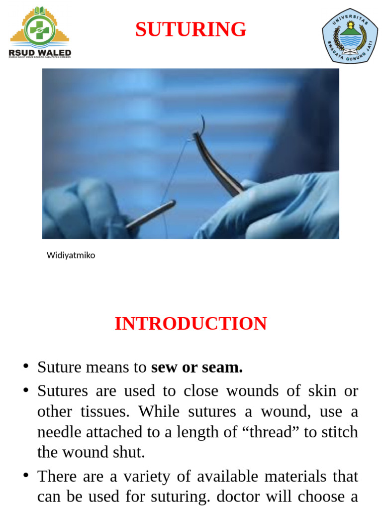 Suturing Miko | PDF | Surgical Suture | Wound