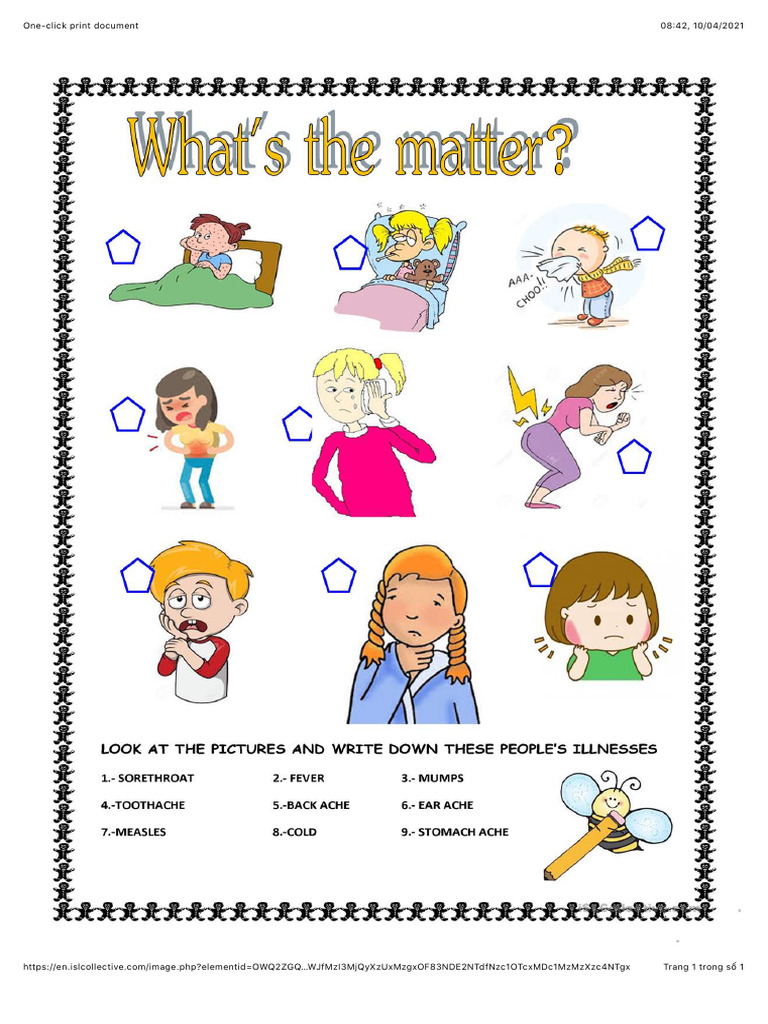 Illness Worksheet | PDF