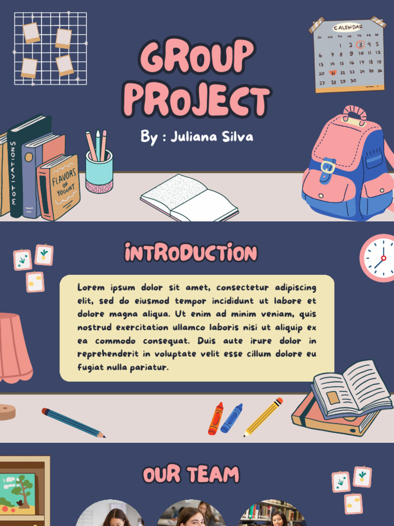 Blue and Cream Playful School Group Project Presentation | PDF