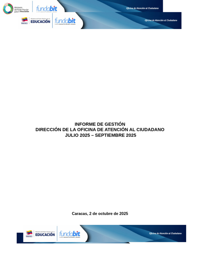 Informe de Gestion Oac 3er Trimestre (Copia 1) | PDF | Nicolás Maduro ...