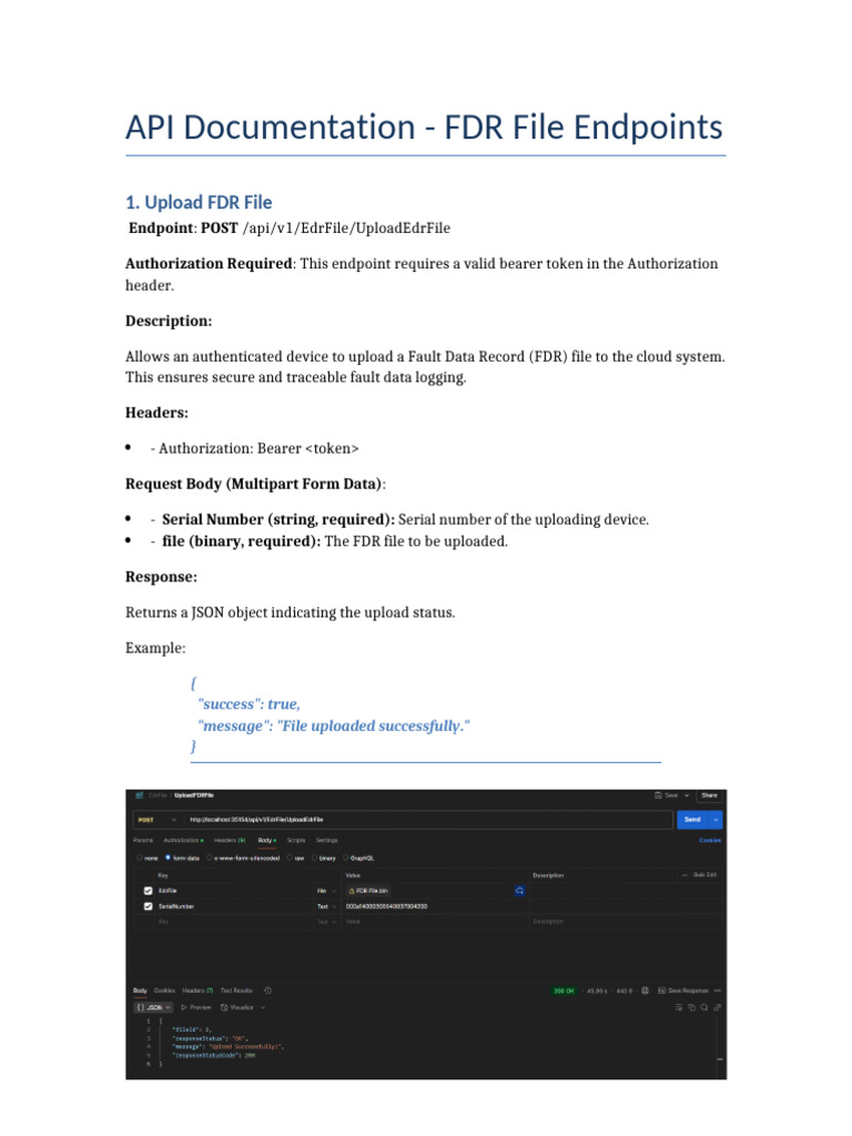 FDR File API Endpoints Documentation | PDF | Json | Software