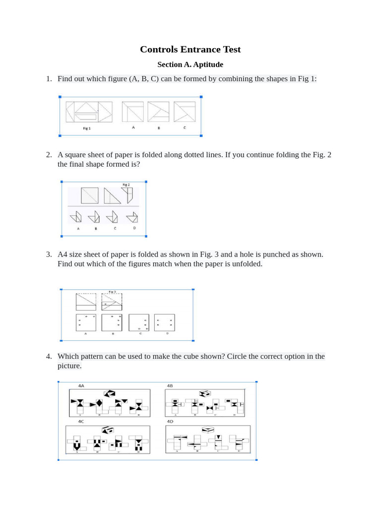 Controls Entrance Test: Aptitude & Technical | PDF | Programmable Logic ...