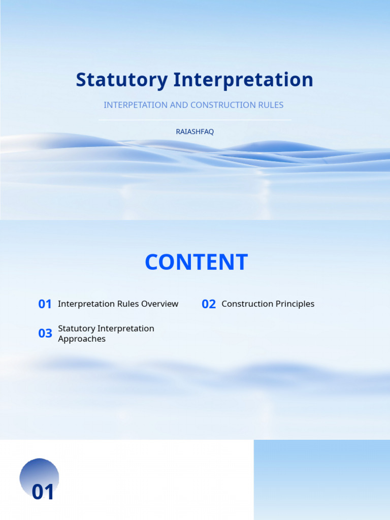 Statutory Interpretation Rules Guide | PDF | Statutory Interpretation ...