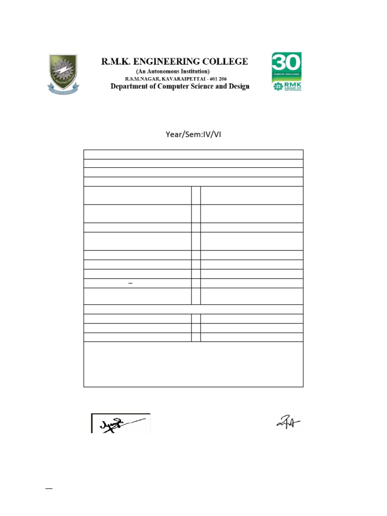 First Internal Assessment Marks 2025-2026 | PDF