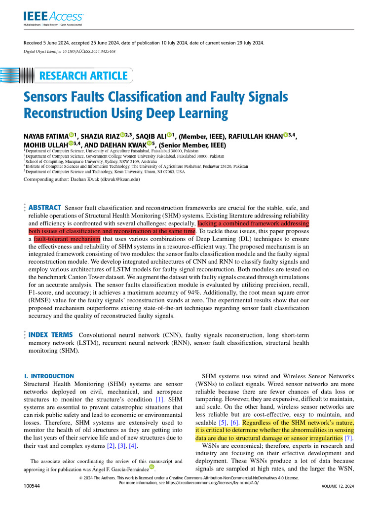 Deep Learning for Sensor Fault Classification | PDF | Deep Learning ...