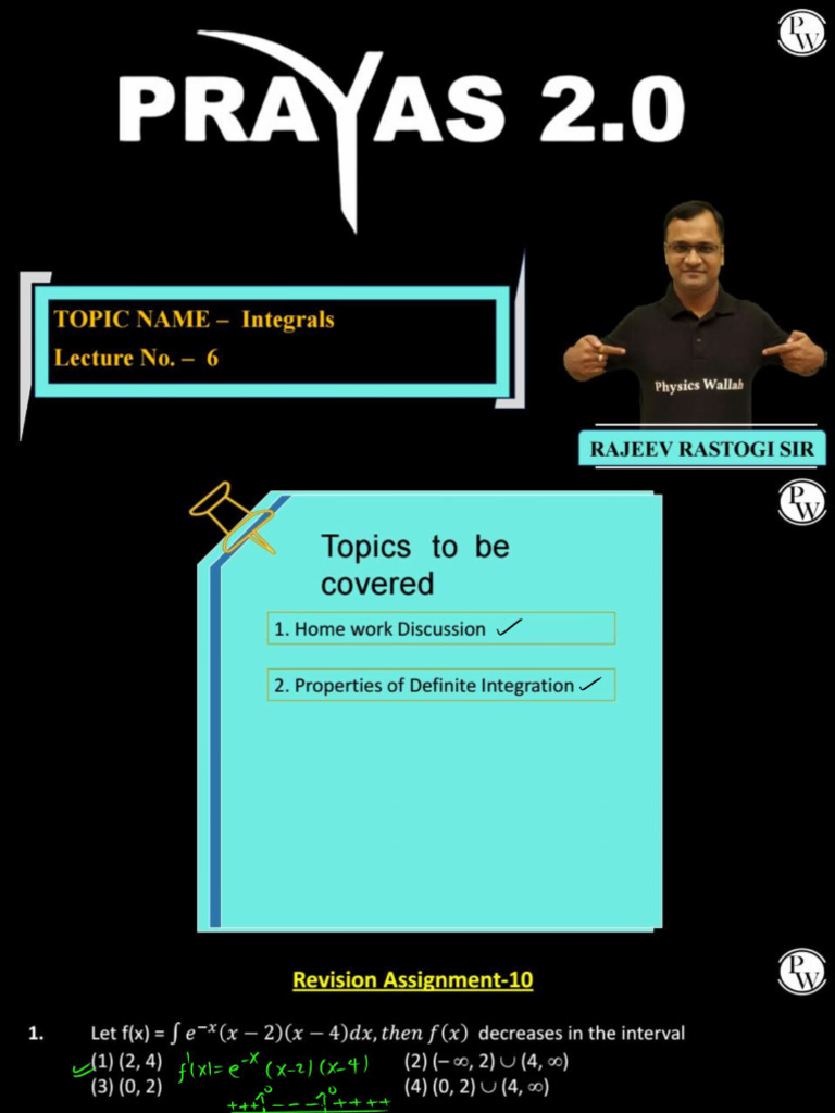 Integrals - 06 - Class Notes | PDF