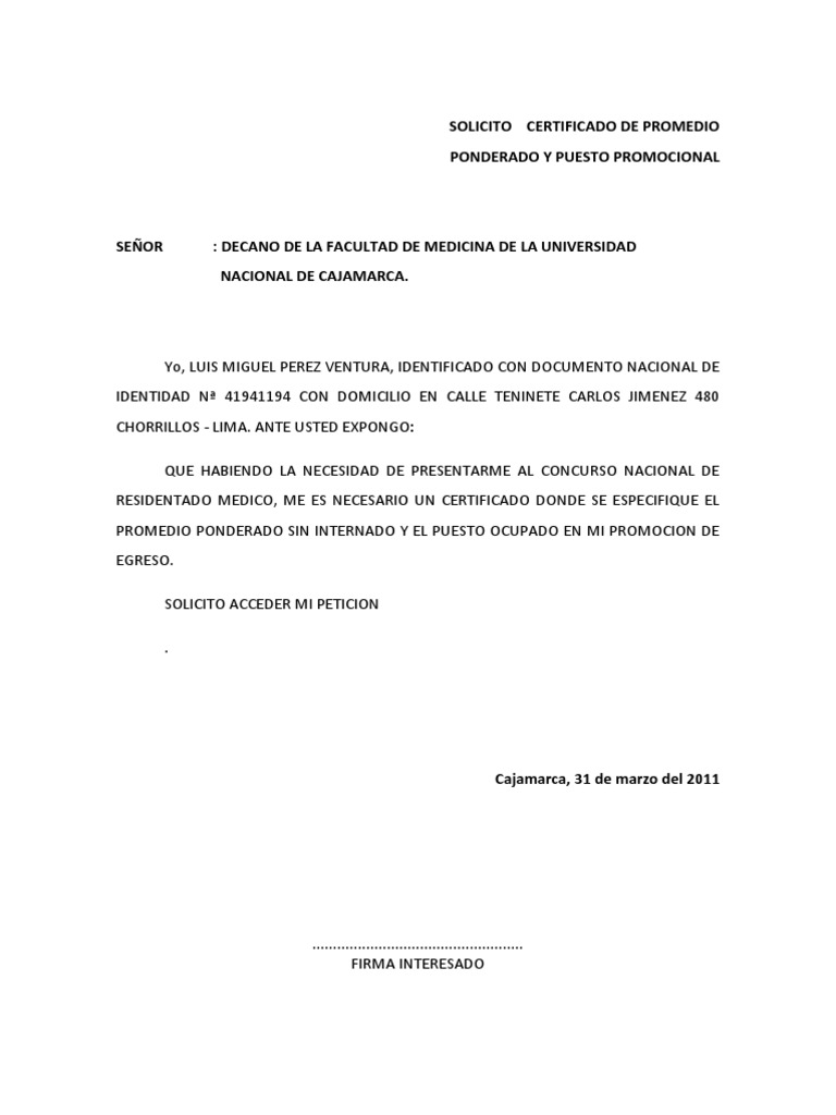 SOLICITUD