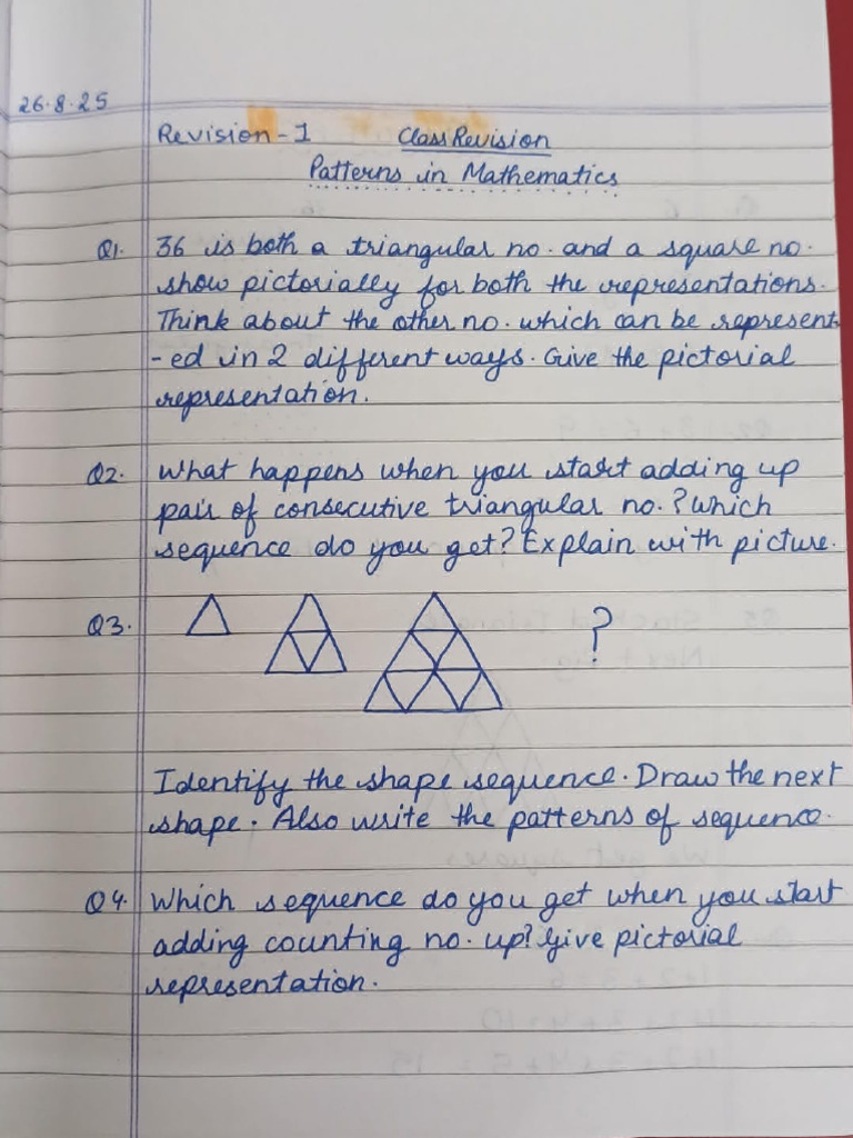 Maths Revision 17 Sept 25034014 | PDF | Geometry | Elementary Mathematics
