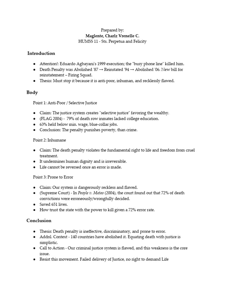 Outline - PTask in Oral Communications | PDF