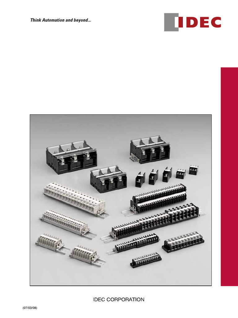 Terminal Blocks Selection Guide | PDF | Screw | Manufactured Goods