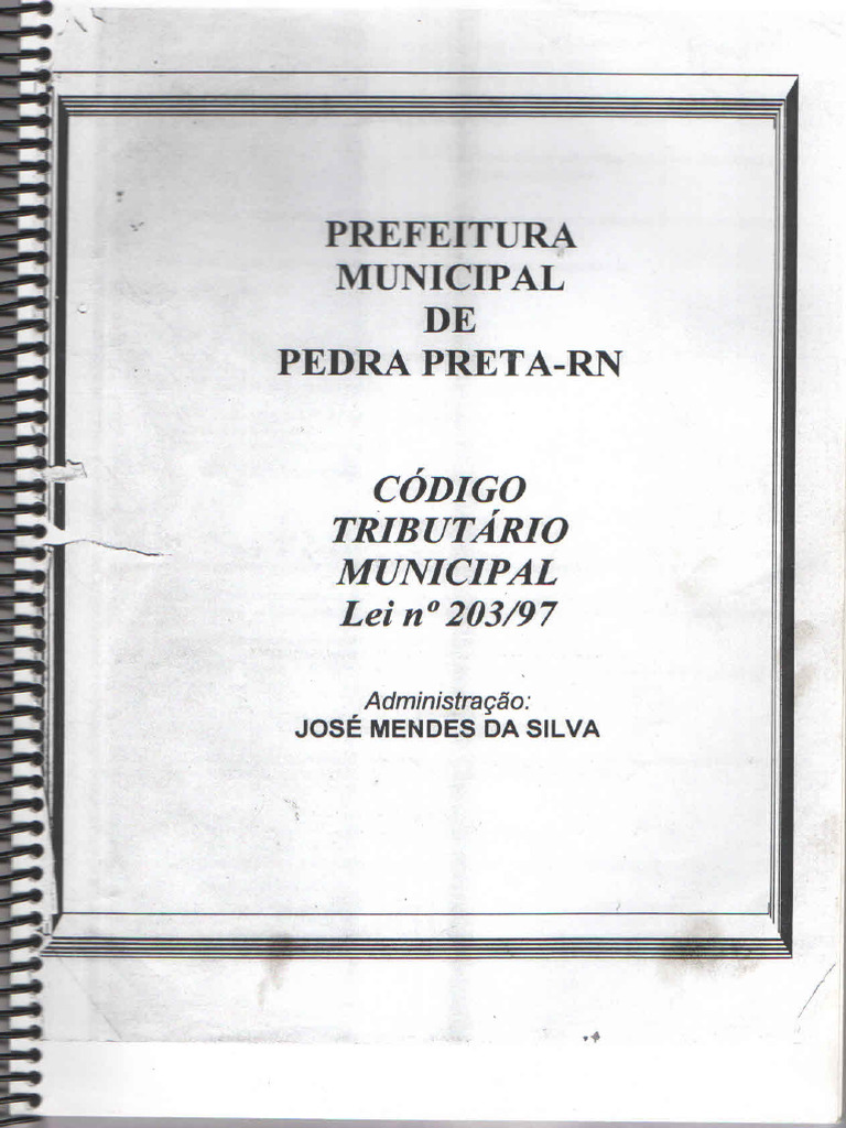Codigo Tributario Municipal Lei NC2B0 203 97 1 | PDF