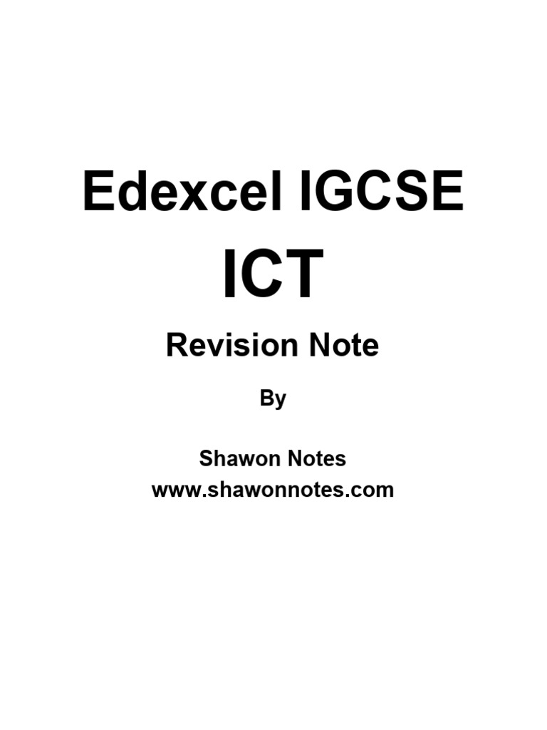 IGCSE ICT Revision Notes Guide | PDF | Personal Digital Assistant ...