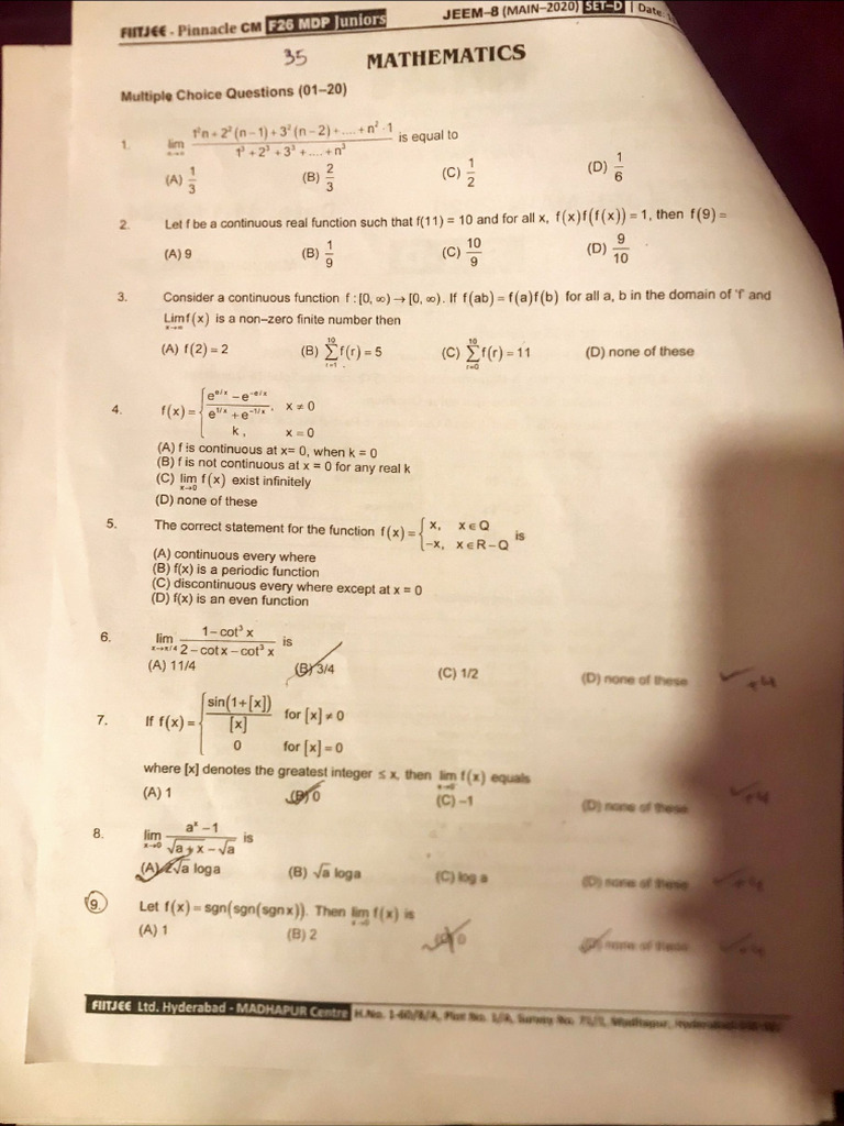 Weekly Test 11-11-24 MAINS Paper Use Well | PDF