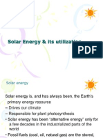 Solar Energy & Its Utilization