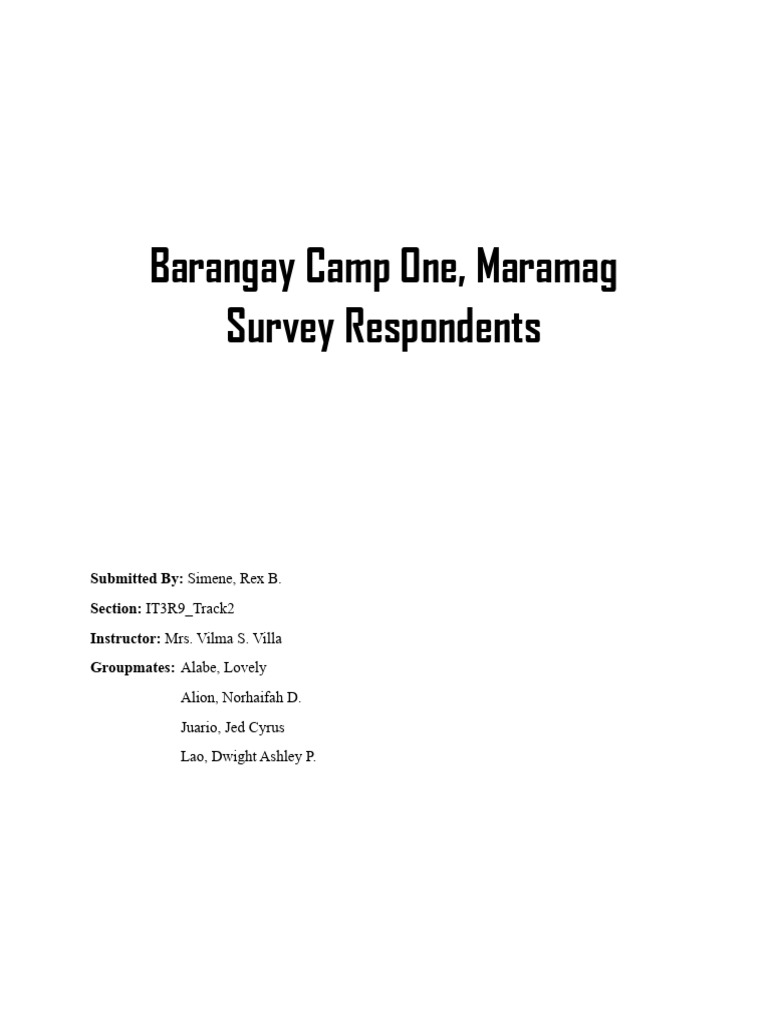 Barangay Health Center Survey Insights | PDF | Health Care