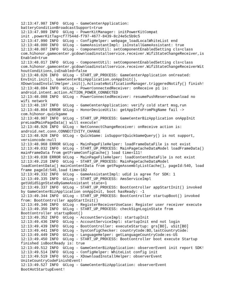 GameCenter Application Log Analysis | PDF | Software Engineering ...