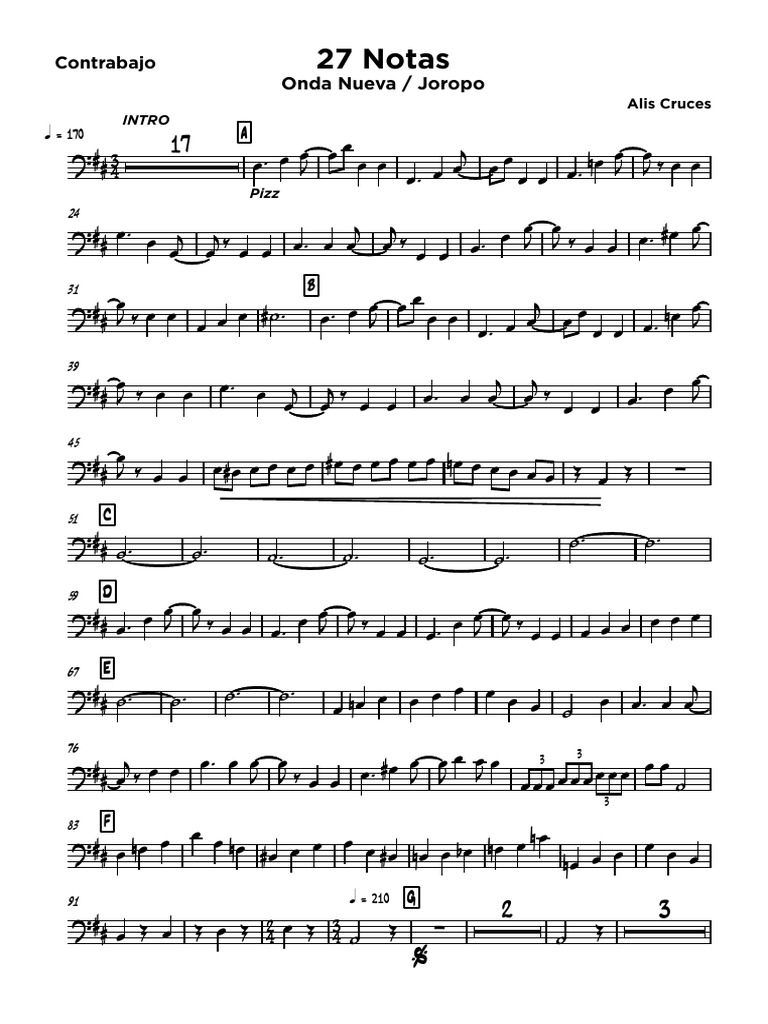 Notation pour Contrabasse | PDF