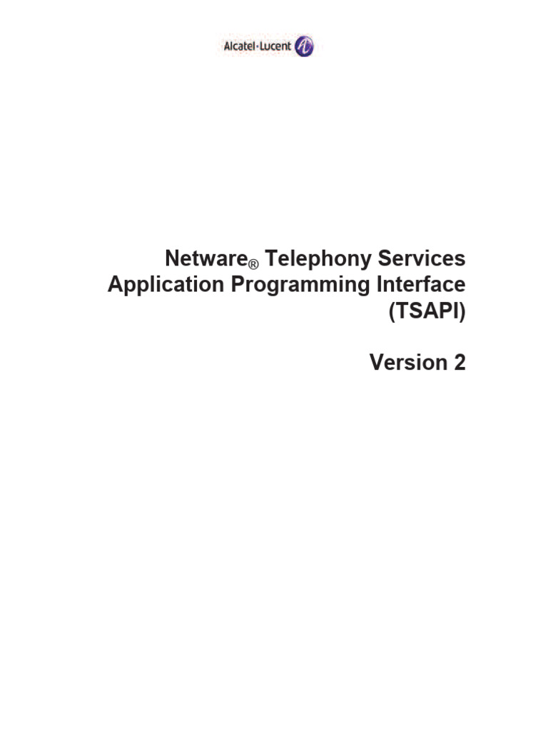 Netware TSAPI Telephony Services Guide | PDF | Microsoft Windows ...