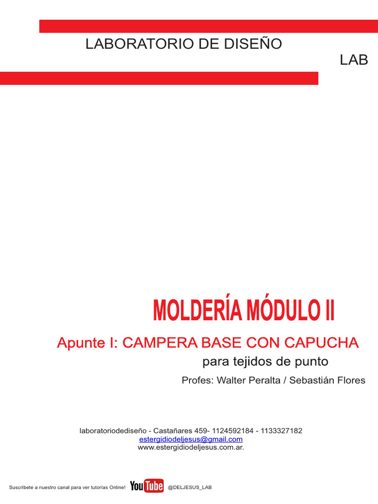 Moldería Básica Apunte Modulo II Campera Con Capucha | PDF