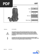 KSB KRT Submersible Pump Manual | PDF | Pump | Screw