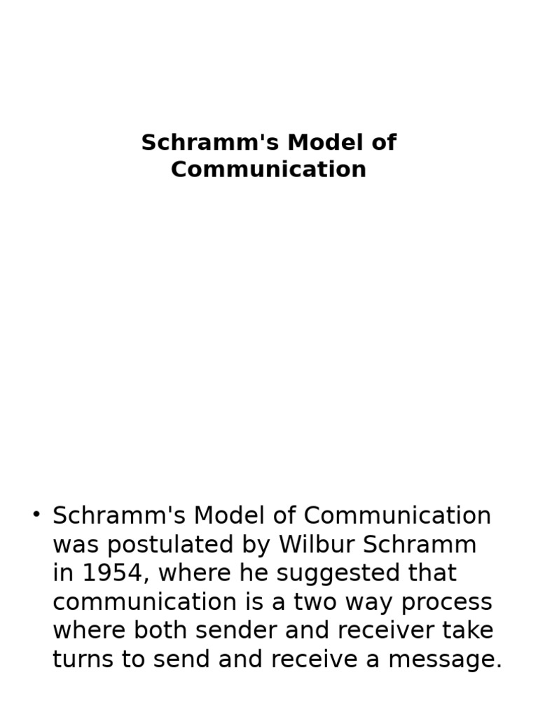 Schramms Model of Communication | PDF | Communication | Cognition