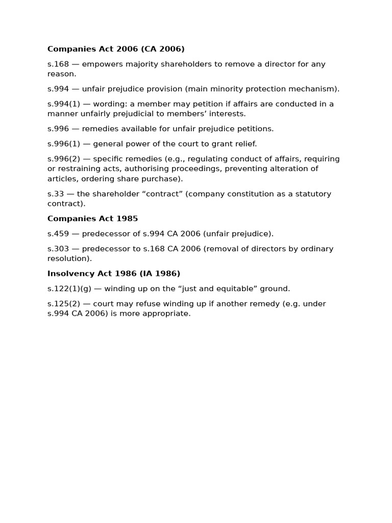 Statute List 12 | PDF