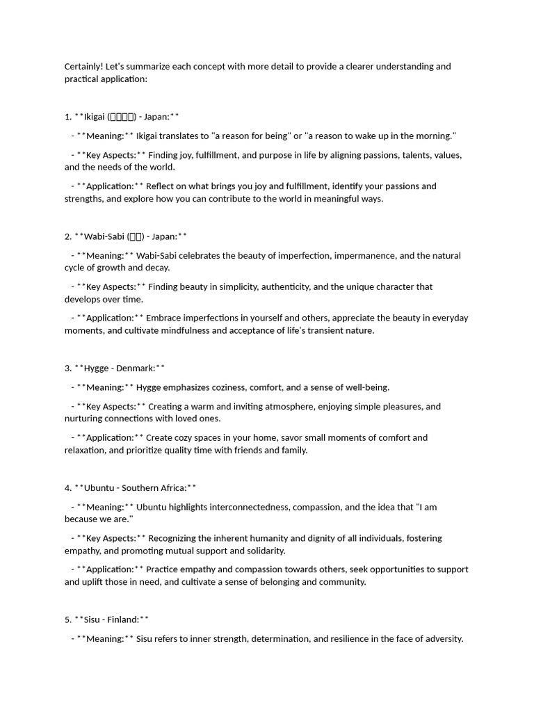 Life Philosophy Concepts | PDF | Well Being | Psychological Resilience